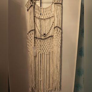 Whipers Women's Crochet Top Cover Up, Color: White